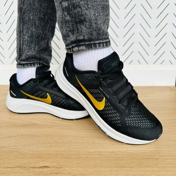 ❤️❤️Nike Air Zoom Structure 24 Sz 7.5 Womens Shoes Running Black Gold DA8570-003 - Picture 5 of 13